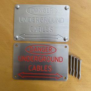 Underground cable routes Stainless Steel Labels in Dubai